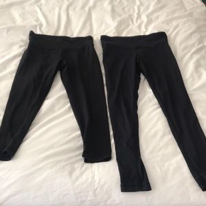 Set of 2 nylon black spandex leggings